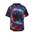 thumbnail image 7 of Picia Outer Space Floating Numbers And Letters Men's Linen Shirts Short Sleeve Cuban Beach Shirts Casual Shirts Button Down Shirt for Men Beach Summer Wedding Shirt-Large, 7 of 7