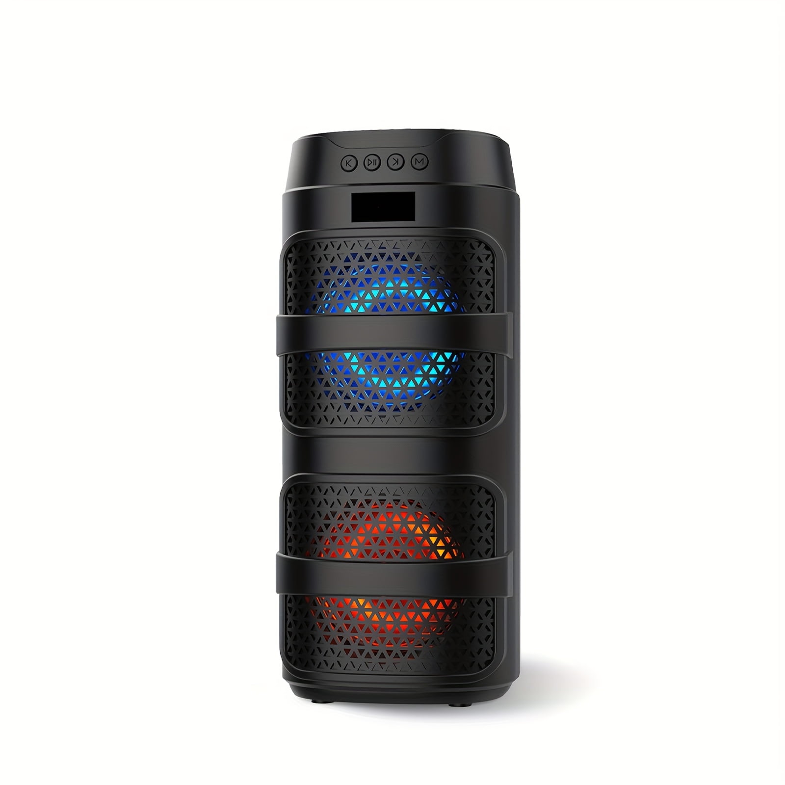 Portable 3000W Wireless Speaker with Disco Lights, Rechargeable Battery & Charging Cable for Outdoor Entertainment | Durable & Colorful LED
