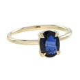 thumbnail image 2 of Ratan Gems Oval Cut Blue Sapphire 925 Sterling Silver Wedding Ring, 2 of 5