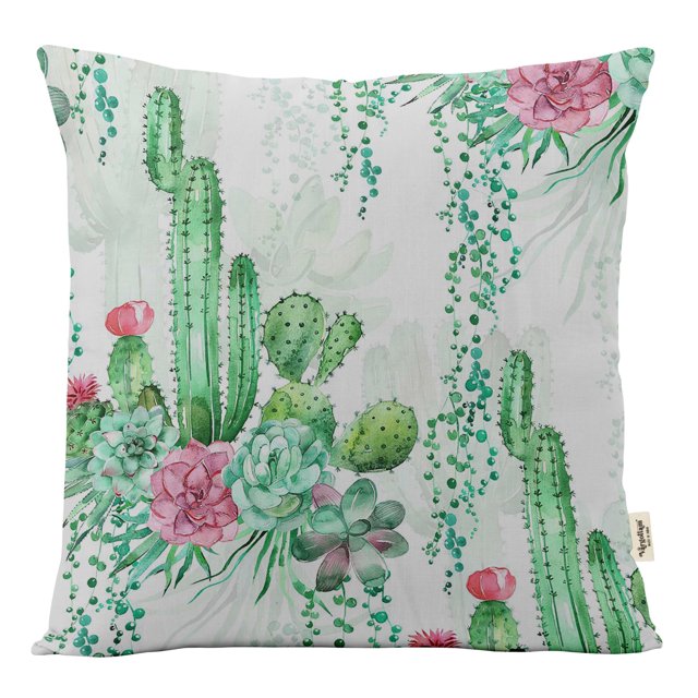 Vargottam Luxury, Printed Mint Green CushionCoversDecorative PillowCoversSquareThrow Pillowcase -20x20Inches