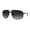 Black Smoke +1.25, variant on Mens Classic Narrow Rectangle Airforce Officer Style Bifocal Lens Sunglasses Black Smoke +1.5