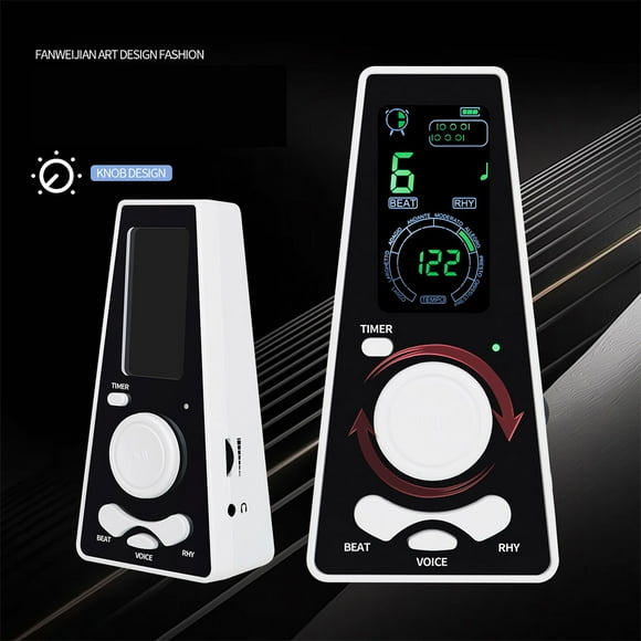 Métronome Numérique avec Minuterie Volume Tempo Volume Tempo Control Réglable Électronique Métronome Batterie pour Guitare Piano Violon Noir
