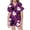 Purple, variant on Weebloom Halloween Girl Pajamas Cute Ghost Pajamas Set Soft Printed Kids Short Sleeve Button Down Shirt Shorts Cute Holiday Outfit Tween Sleepwear Nightwear Pjs Loungewear Navy 10-11 Years