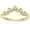Gold, variant on Aria Half Eternity Ring for Women Sterling Silver CZ Anniversary Band Stackable Chevron Curve by Ginger Lyne