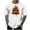 White, variant on Men's Halloween Printed T-Shirt, Round Neck Short Sleeve Design, Comfortable Casual Wear for Daily Use