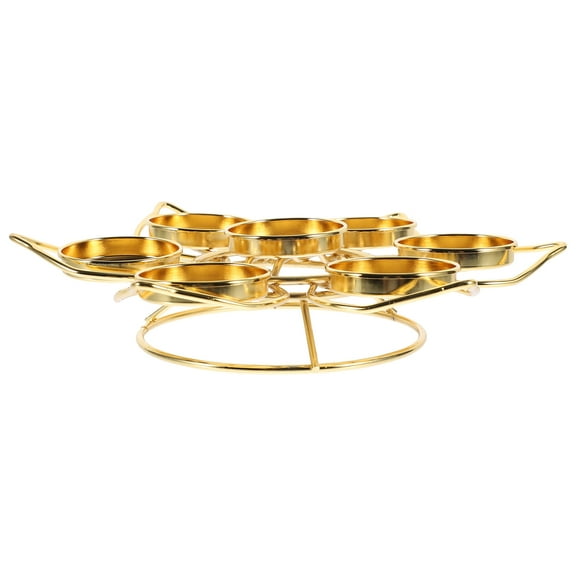 ROMANSENTIAL 1Set Golden Tealight Holders Lotus Shape For Home Decoration