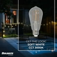 thumbnail image 4 of Bulbrite Pack of (8) 7 Watt Dimmable Clear ST18 LED Light Bulbs with Medium (E26) Base, 3000K Soft White Light, 800 Lumens, 4 of 5