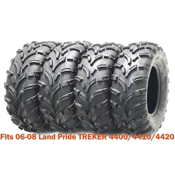 4 WANDA ATV tires 25x8-12 & 25x11-12 for 06-08 Land Pride TREKER 4400/4410/4420