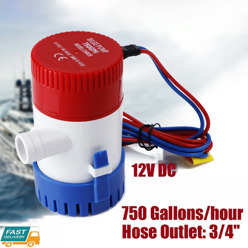 12V 750 GPH Electric Marine Submersible Bilge Sump Water Pump For Boat
