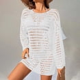thumbnail image 5 of Women's Long Knit Swim Cover-Up Dress Casual Solid-Color Beach Cover-Ups for Summer, 5 of 6