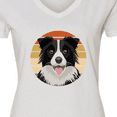 thumbnail image 4 of Inktastic Border Collie Cute Dog Women's V-Neck T-Shirt, 4 of 5