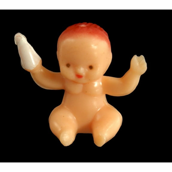 1"H Sitting Babies with Bottle Baby Shower Favor Decor Party Decorations 12pcs