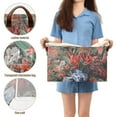 thumbnail image 5 of Yayeee Foldable Storage Basket for Shelves with Handles Waterproof Cloth Bins, Red Vibrant Flowers, 5 of 7