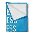 thumbnail image 2 of Fitness Soft Flannel Fleece Blanket, Motivation Regular Exercise Theme Fitness Words Checkered Backdrop Typography, Cozy Plush for Indoor and Outdoor Use, 60" x 80", Pale Blue White, by Ambesonne, 2 of 5