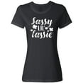 thumbnail image 3 of Inktastic Saint Patrick's Day Sassy Lil' Lassie with Shamrocks Women's T-Shirt, 3 of 5