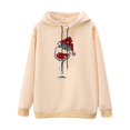 thumbnail image 1 of Gibobby Mujeres S Sudaderas con capucha Sudadera con capucha de manga larga con estampado de color sólido informal para mujer de Navidad (Beige, M), 1 of 5