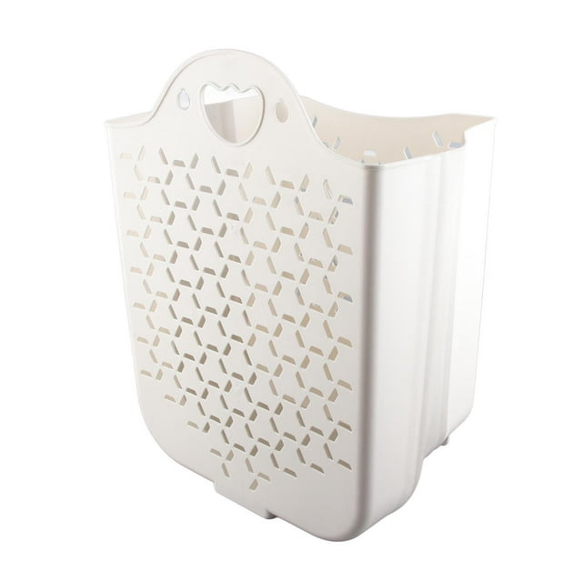 Collapsible Hanging Laundry Basket With Large Capacity, Foldable Design, Strong Wall Mounting Capability For Laundry Dorm Room, Bathroom, And Storage