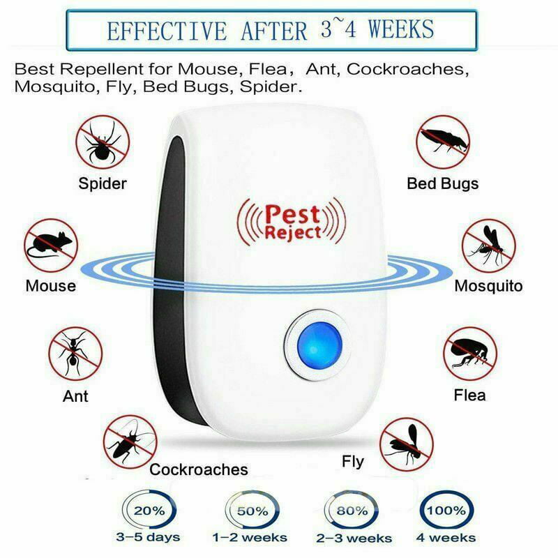 Ultrasonic Pest Repeller Control Electronic Repellent Mice Rat Bug Reject US 