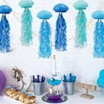 thumbnail image 4 of Mermaid Birthday Decorations, Jellyfish Paper Lanterns Hanging Jellyfish Decorations for Mermaid Baby Shower Under The Sea Blue Party Decorations Pack of 6 (Blue), 4 of 14