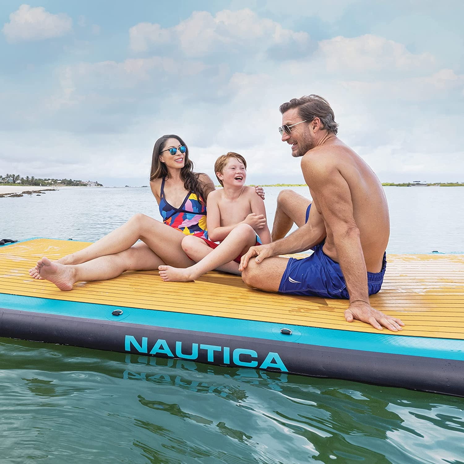 Nautica Lakeside 11ft Inflatable Floating Dock with Electric Pump