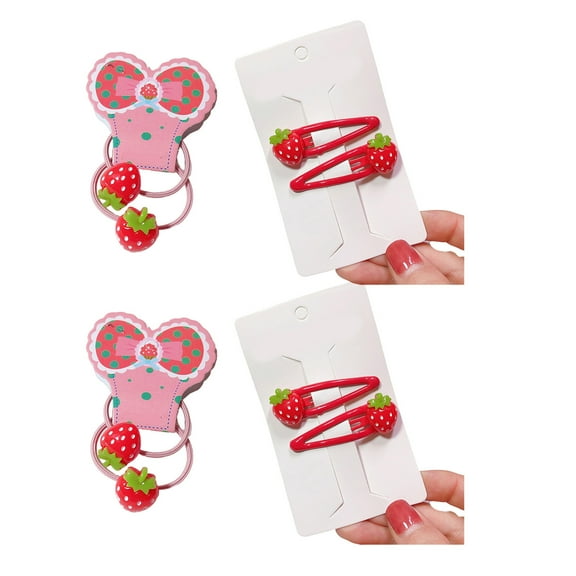 Strawberry Hair Clip Glittering Women Kid Hairgrips Headdress Barrettes Hair Tie Sweet 2000s Girls Hairpins