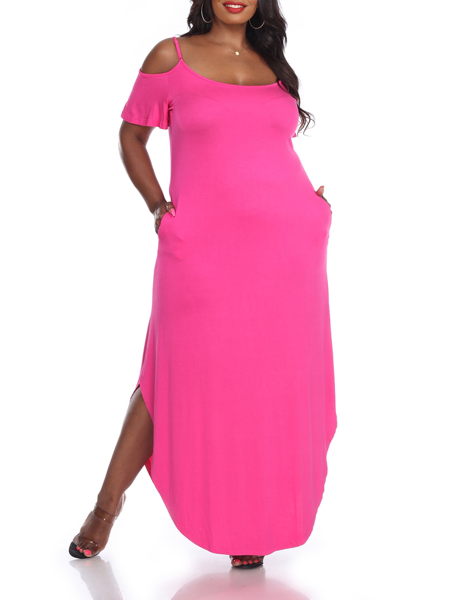 white plus size dresses at walmart