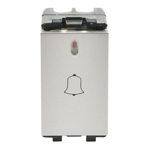 Botón Timbre Campana Estévez Omega Gris Claro 4.6X2.4Cm