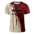 thumbnail image 4 of Playeras Hombre Gimnasio Hombres Letras Teñidas Cuello Redondo Manga Corta Camiseta Casual Tendencia Suelta Y Cómoda Superior, 4 of 4