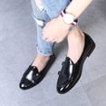thumbnail image 1 of Nuevos zapatos de vestir de moda con correa de monje, zapatos de cuero para hombre, mocasines de estilo británico, zapatos planos casuales para fiesta y club (26 cm), 1 of 2
