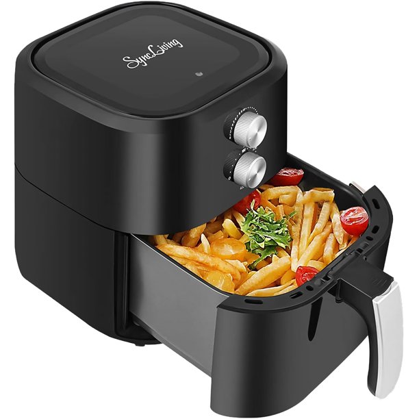 4.8Qt Air Fryer, Compact Air Fryer with Dual Knob Control, NonStick