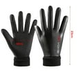 thumbnail image 3 of New Fashion Outdoor Sport Fleece Touch Screen Furry Warm Mitts Full Finger Mittens Thick Plush Leather Gloves STYLE4, 3 of 8