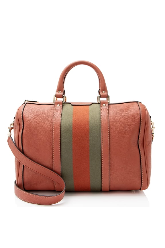 Pre-Owned Gucci Leather Vintage Web Joy Medium Boston Bag