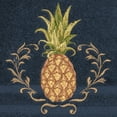 thumbnail image 3 of Authentic Hotel and Spa Turkish Cotton Pineapple Embroidered Midnight Blue 2-piece Towel Hand Set, 3 of 3