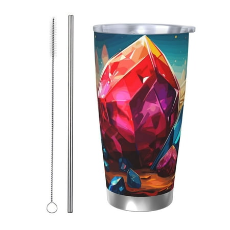 

Coaee Colorful Stone World for 20oz Insulated Kettle Water Bottle For Running Hiking Cycling Climbing Men S Woman Insulated Water Bottle-Straw Two-piece Set