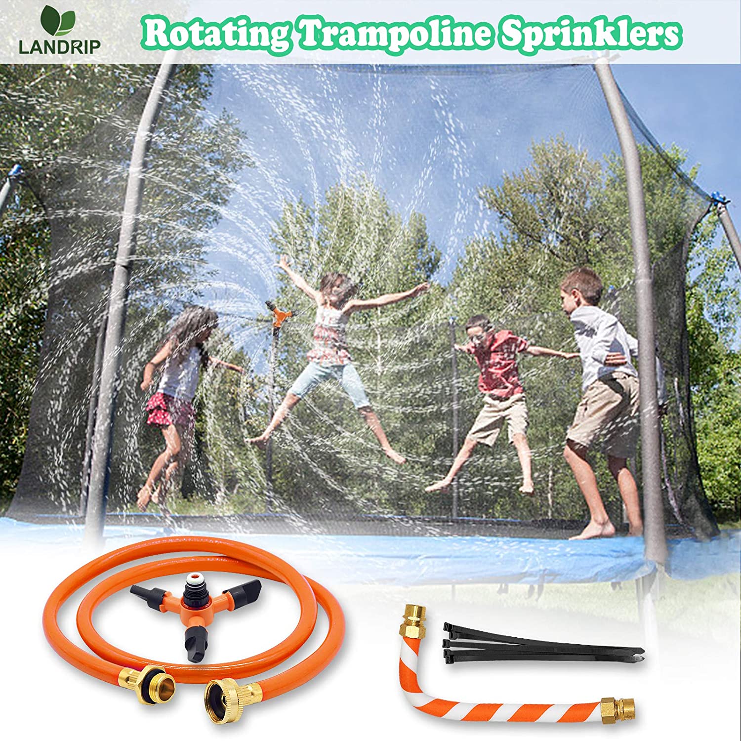 Trampoline Sprinkler, 360 Degree Rotating Sprinkler for Trampolines for ...