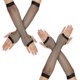 thumbnail image 1 of 2 pares de guantes de rejilla sin dedos, guantes largos de malla de rejilla, accesorios de disfraces de fiesta de los años 80 y 90 para mujeres y niñas, 1 of 5