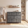 thumbnail image 5 of CONCETTA 8 Drawer Fabric Chest, Dresser for Bedroom, Wide Storage Tower for Closet, Living Room, Hallway, Gray, 5 of 8