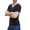 Black, variant on Men's Ice Silk T-Shirts Casual Short Sleeve Sports Tee Summer Breathable Moisture V-Neck Undershirt Top