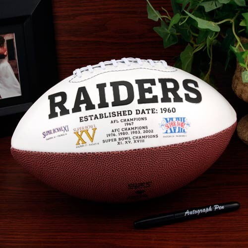 Las Vegas Raiders Rawlings Signature Series Official Size Autograph Football  