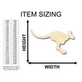 thumbnail image 2 of Unfinished Wood Kangaroo Australian Wildlife Shape - Craft - up to 46" DIY 46" / 1/2", 2 of 3