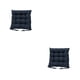 thumbnail image 1 of Cojín de asiento de lino Yuarrent Transpirable Cuadrado Reemplazo de algodón PP Sillón de oficina Silla de computadora Sofá Azul oscuro 2Conjunto, 1 of 6