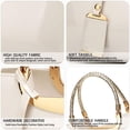 thumbnail image 4 of Bolso de mano YAQUINCER con asa superior de charol blanco, 4 of 6