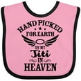 thumbnail image 3 of Inktastic Handpicked for Earth by My Titi in Heaven with Angel Wings Boys or Girls Baby Bib, 3 of 4