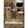 thumbnail image 3 of Glass Canister with Gold Diamond Design and Marble Lid (3 Sizes) - Small, 3 of 4