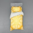 thumbnail image 2 of Ambesonne Yellow Bedding Set 4 Pcs, Floral Snowflakes, Queen, Yellow and White, 2 of 3
