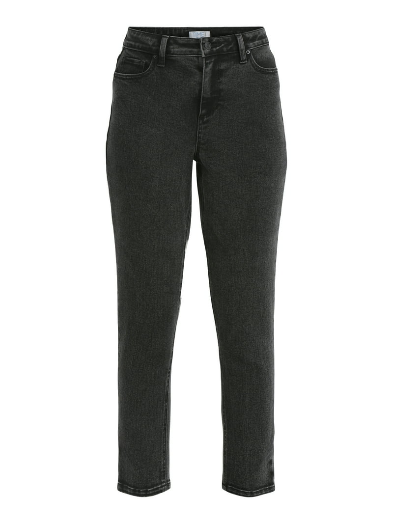 Time and Tru Women's High Rise Mom Jeans, 27