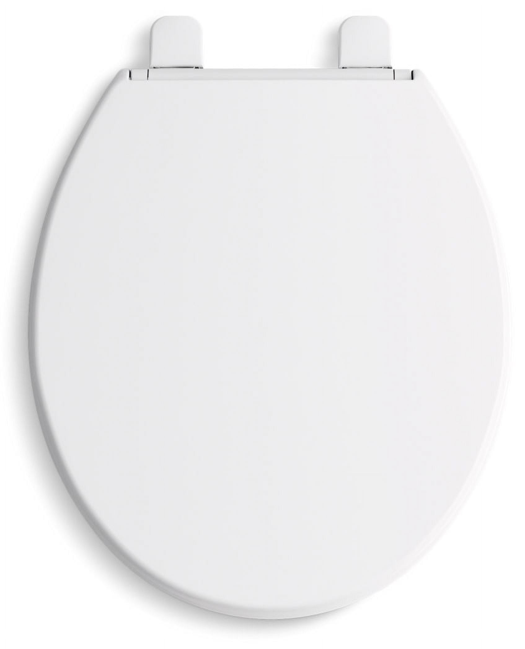 Kohler K-20111-96 Brevia Quiet-Close Round-Front Toilet Seat - Biscuit