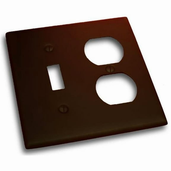 Double Toggle and Outlet Switch Plate, Venetian Bronze