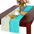 thumbnail image 1 of BSDHOME Beach And Sea Wood Bridge Cotton Linen Table Runner 16x72 Inches, 1 of 4