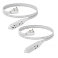 thumbnail image 1 of Cable de extensión EP de 3 pies y 3 salidas 16/3 SPT-3 para interiores, blanco, paquete de 2, 1 of 7